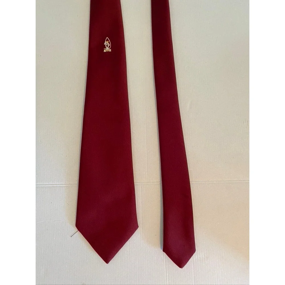Sharps Freeman Limited Mens Burgundy Red Crested Necktie Made in England
